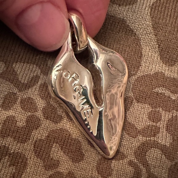 RLM Studios silver heart stamped “FORGIVE” with sterling silver safety clasp! ❤️ - Picture 2 of 6